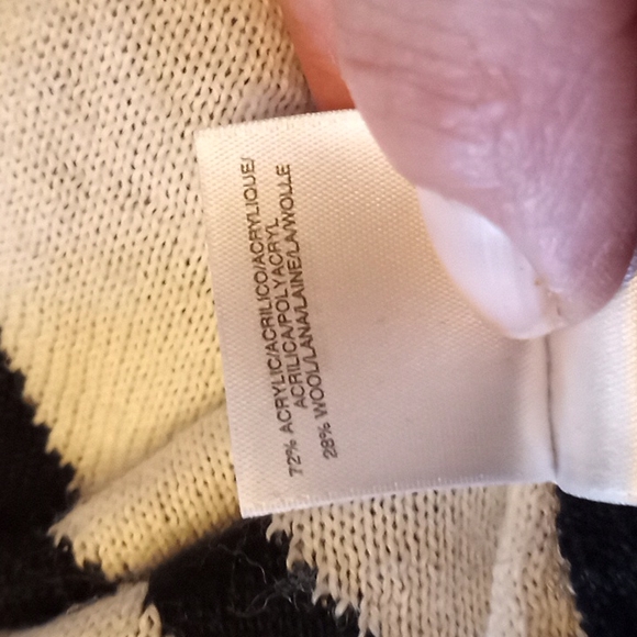 EUC Kasper Wool Bend Cheveron Cardigan Size Medium - Picture 6 of 7